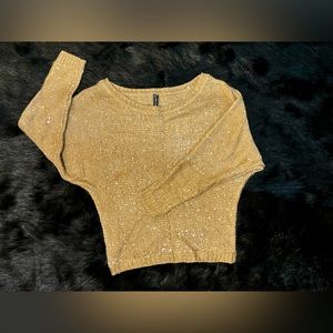 Gold sweater, size M, gently worn.